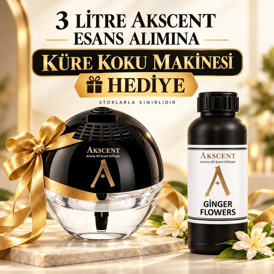 3 Litre AKSCENT Esans Alımına Küre Koku Makinesi Hediye
