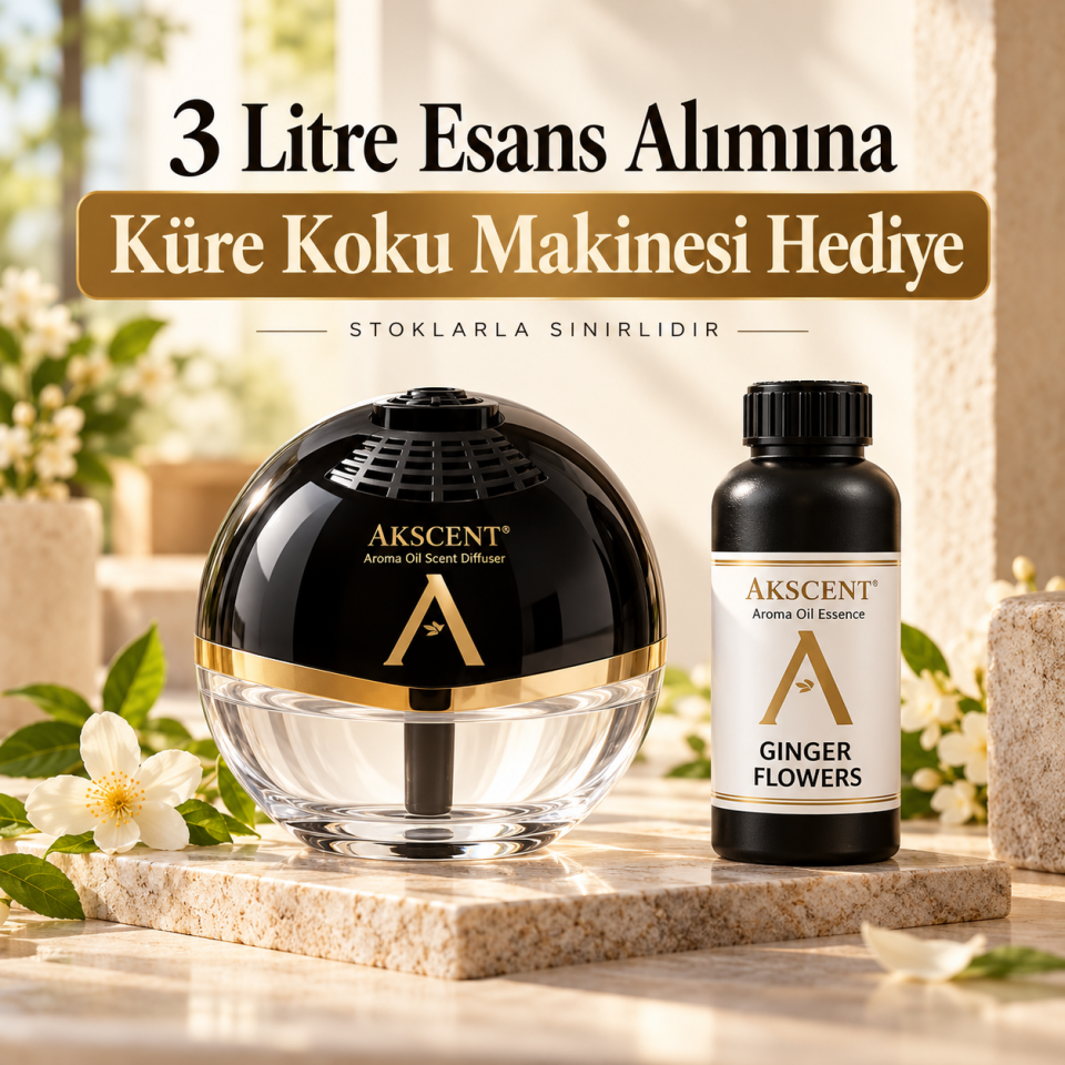 3 Litre AKSCENT Esans Alımına Küre Koku Makinesi Hediye