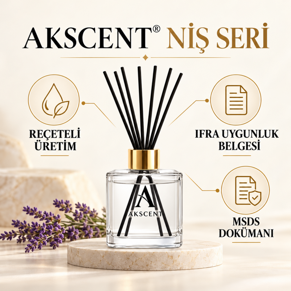 AKSCENT® Lavanta Oda Kokusu 100 ml Bambu Çubuklu