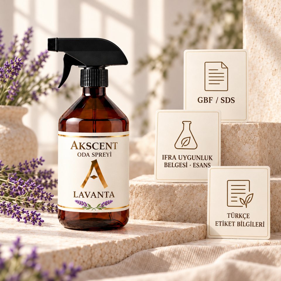 AKSCENT® Lavanta Oda Spreyi 500 ml – Niş Esanslı Oda Kokusu