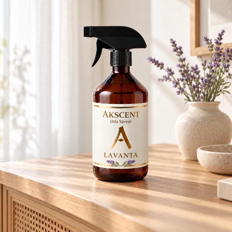 AKSCENT® Lavanta Oda Spreyi 500 ml – Niş Esanslı Oda Kokusu