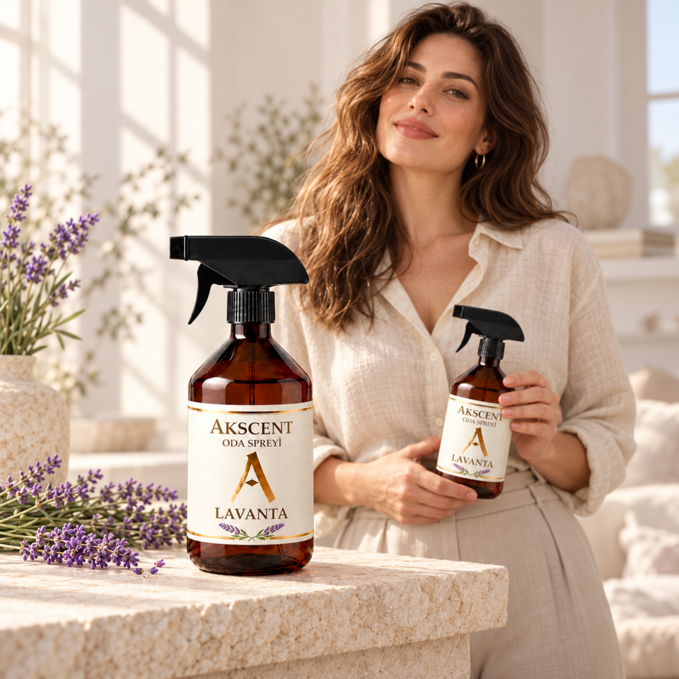 AKSCENT® Lavanta Oda Spreyi 500 ml – Niş Esanslı Oda Kokusu