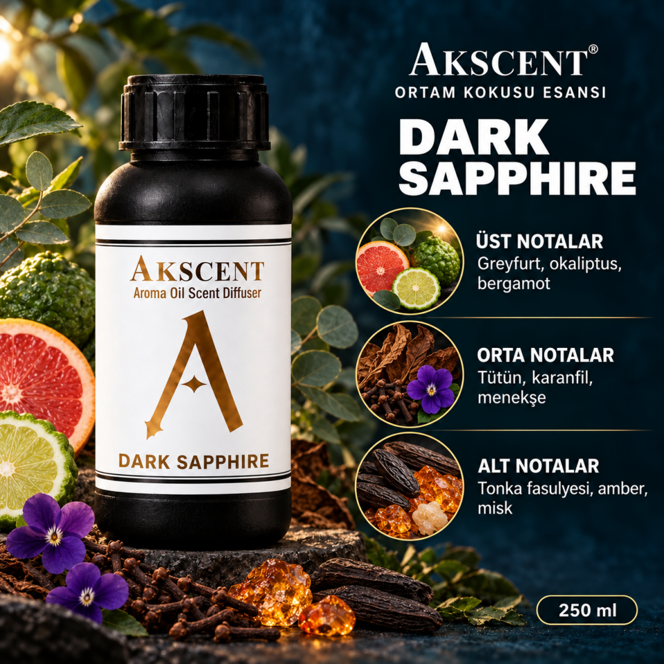AKSCENT® Dark Sapphire Koku Makinesi Esansı 250 ml