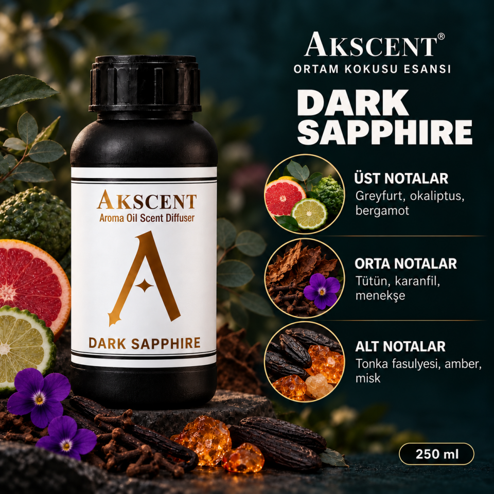 AKSCENT® Dark Sapphire Koku Makinesi Esansı 250 ml