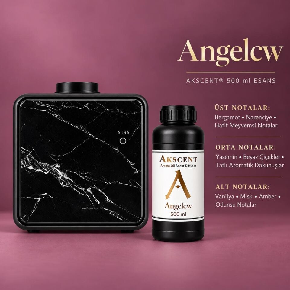 AKSCENT® Premium Koku Makinesi + 500 ml Esans Seti (Koku Seçenekli, 400 m²) Angelcw