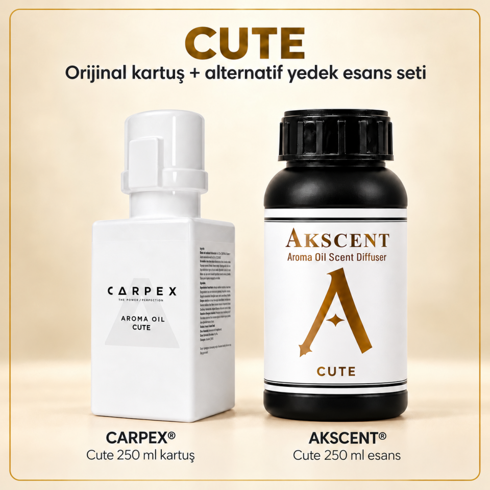 Carpex® Cute Koku Kartuşu 250 ml + AKSCENT® Cute Koku Kartuşu Esansı 250 ml