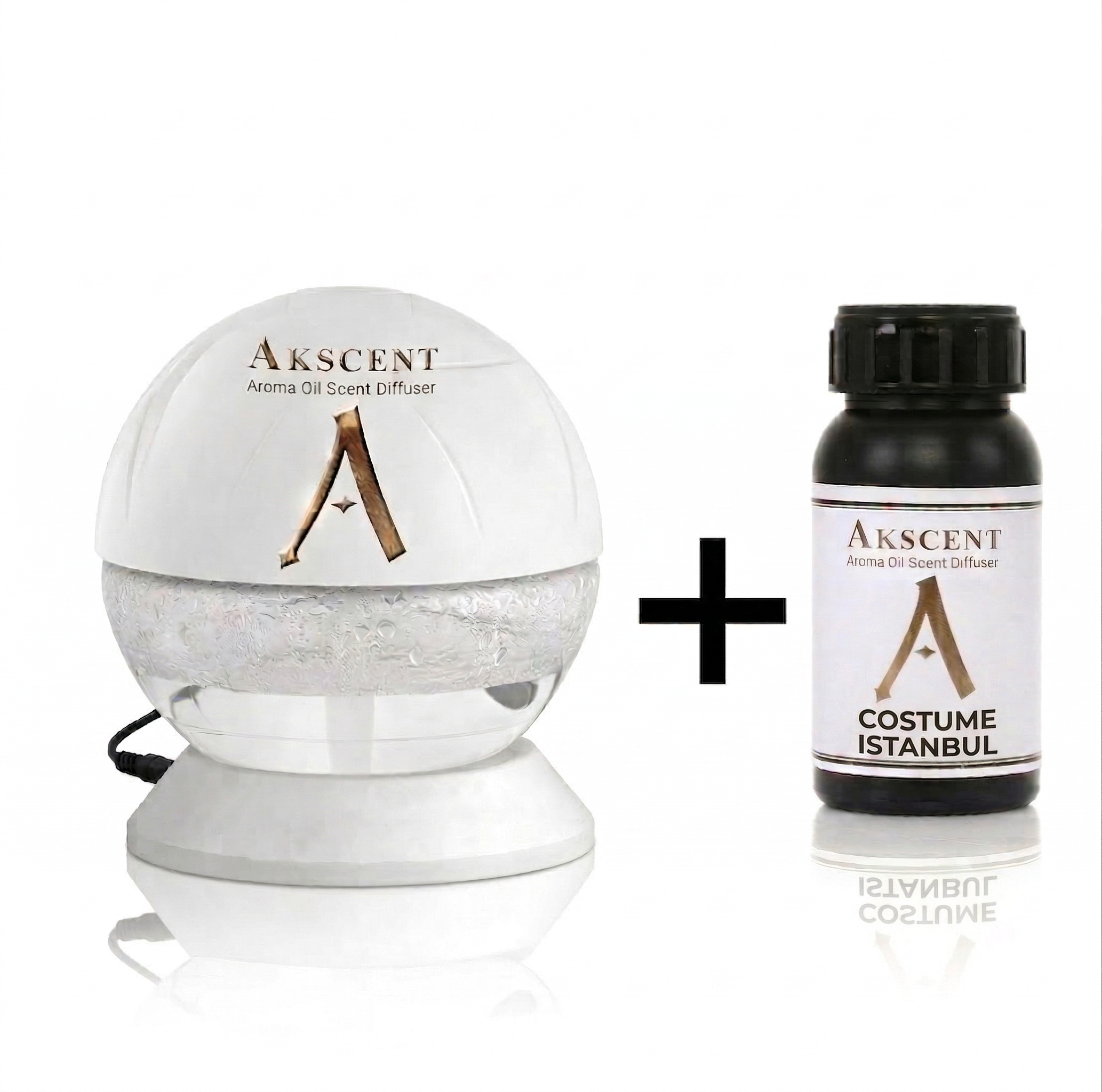Akscent Işıklı Küre Koku Makinesi ve 200 ml Costume İstanbul Esans