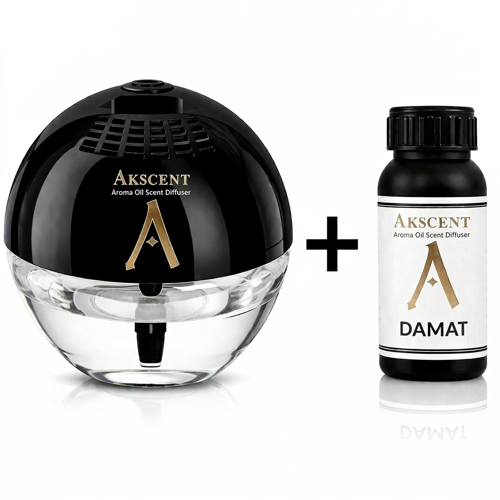 Akscent Küre Koku Makinesi ve 200 ml Damat Esans