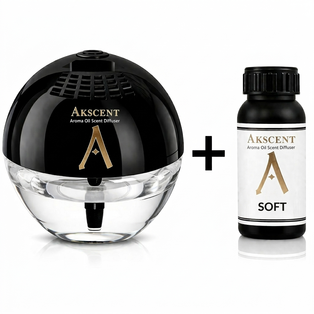 Akscent Küre Koku Makinesi ve 200 ml Soft Esans