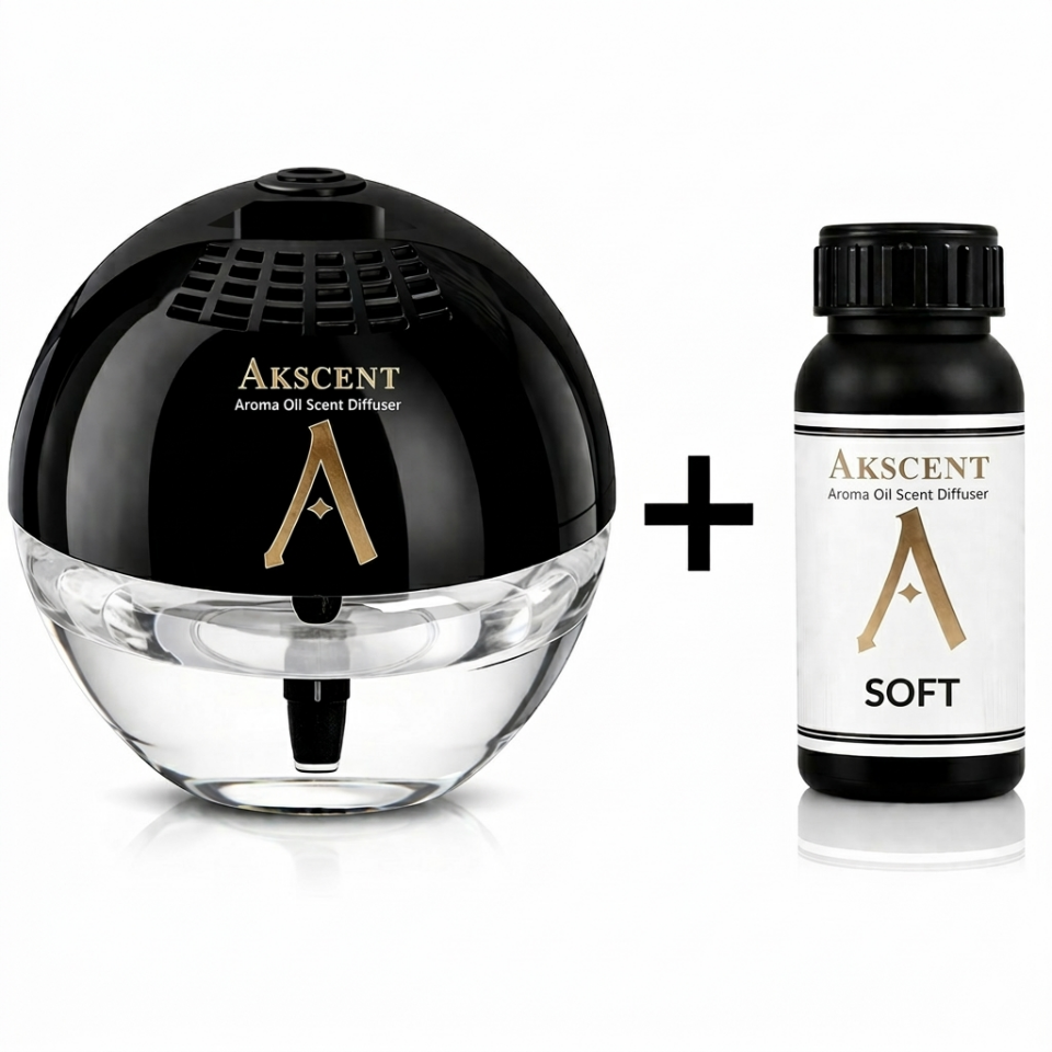 Akscent Küre Koku Makinesi ve 200 ml Soft Esans