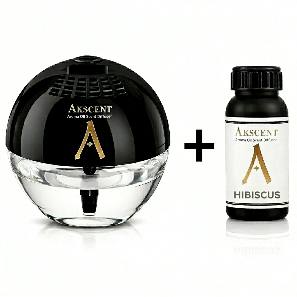 Akscent Küre Koku Makinesi ve 200 ml Hibiscus Esans