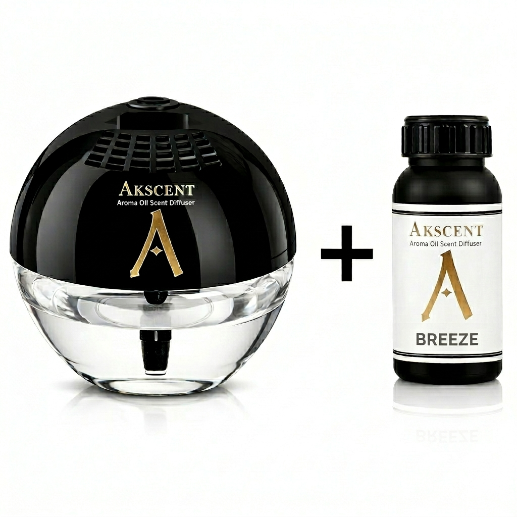 Akscent Küre Koku Makinesi ve 200 ml Breeze Esans