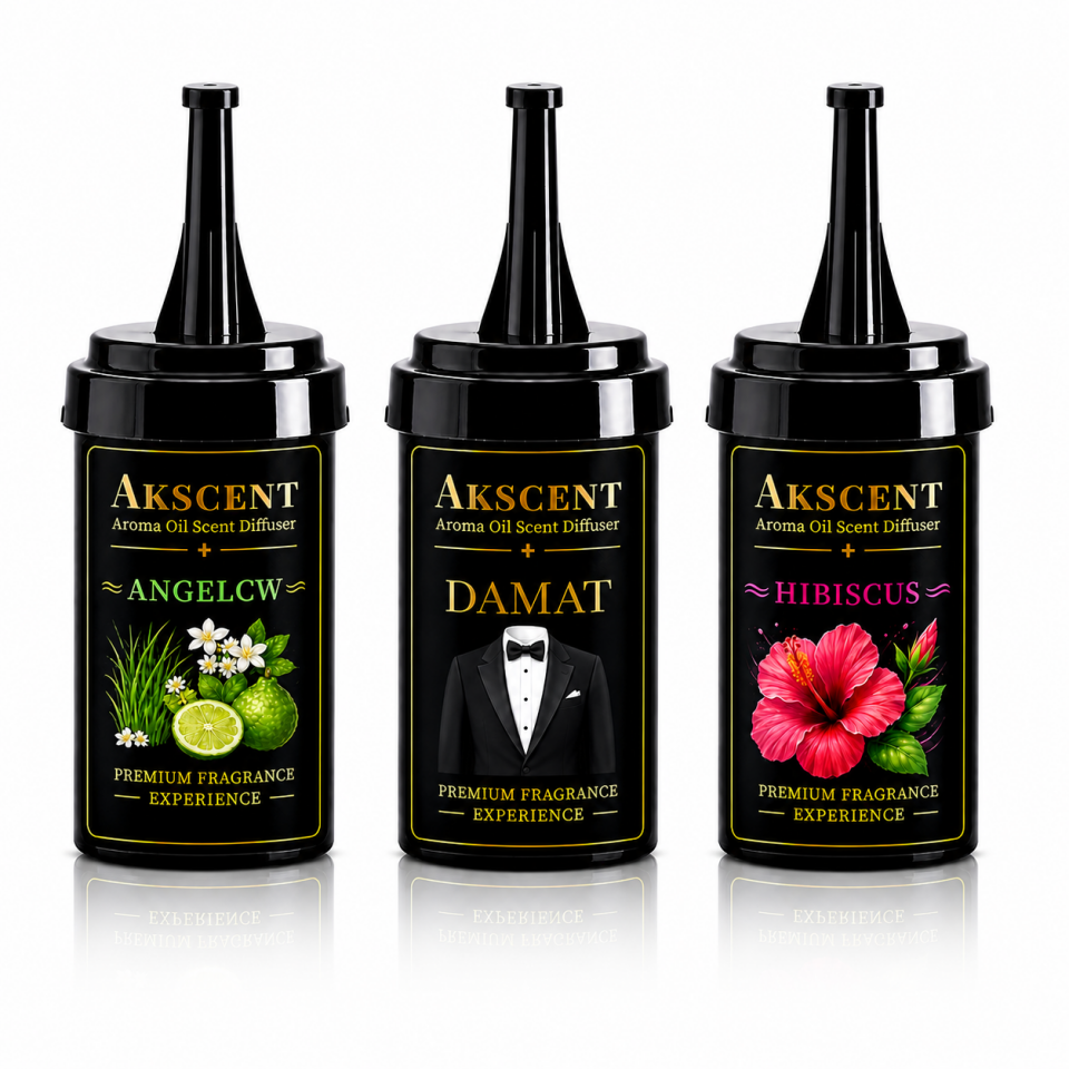 Akscent 3'lü Maxi Koku Makinesi Koku Kartuşu 135 ml