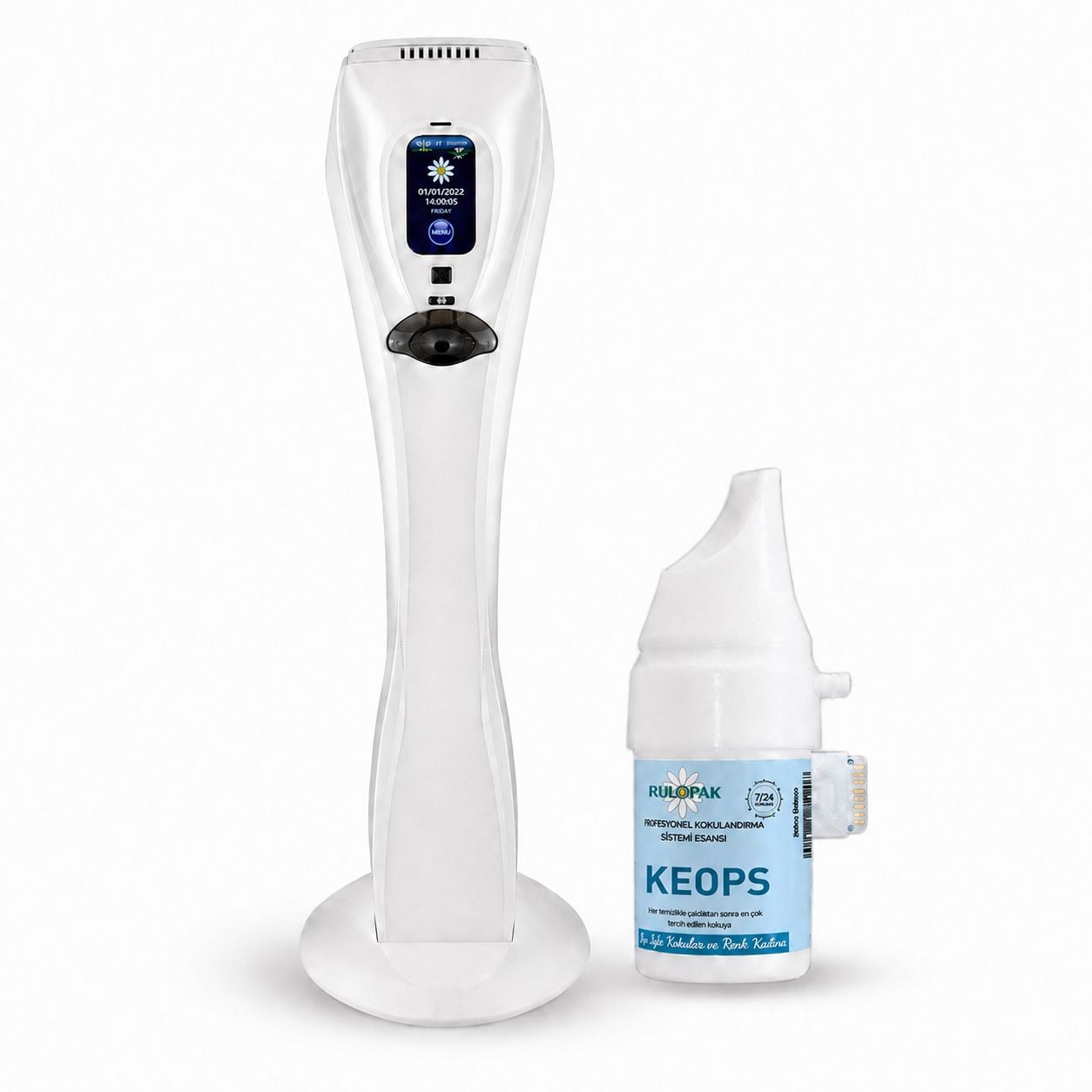 Rulopak Cosmo M6 Koku Makinesi ve Keops Koku Kartuşu 100 ml