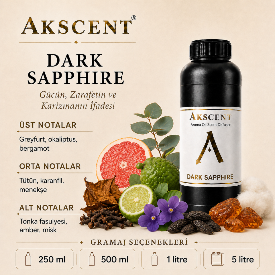 AKSCENT Dark Sapphire Ortam Kokusu Esansı