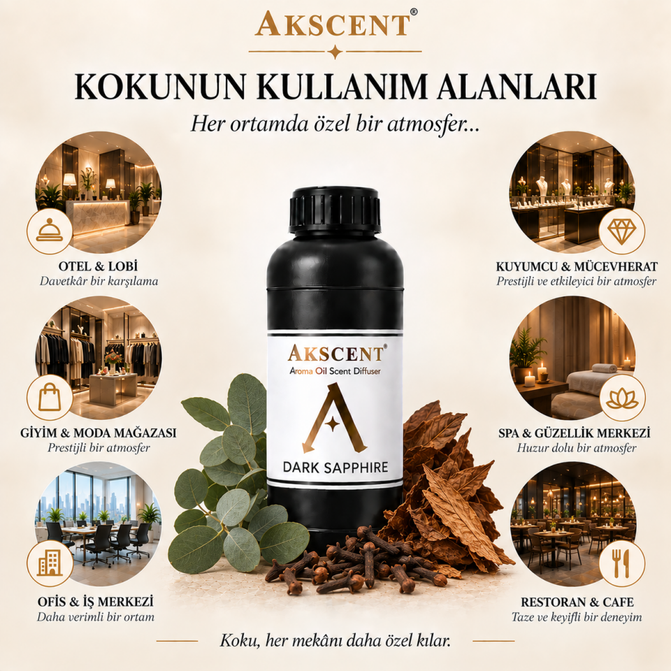 AKSCENT Dark Sapphire Ortam Kokusu Esansı