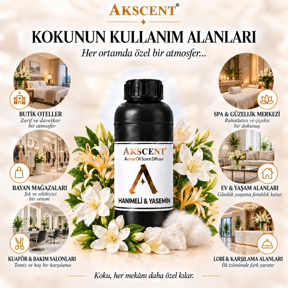 AKSCENT Hanımeli & Yasemin Ortam Kokusu Esansı