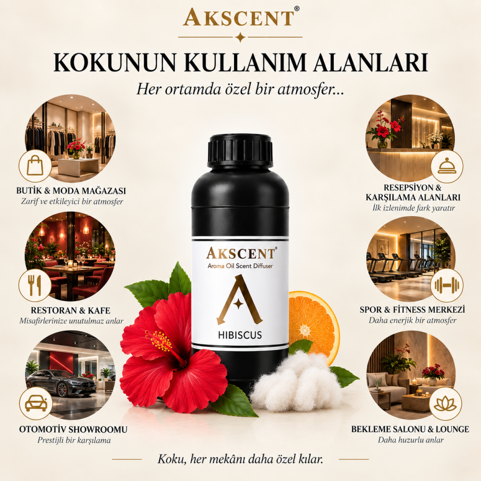 AKSCENT Hibiscus Ortam Kokusu Esansı