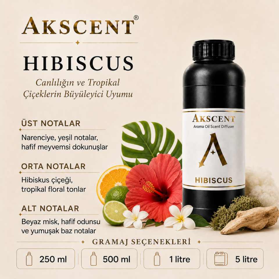 AKSCENT Hibiscus Ortam Kokusu Esansı