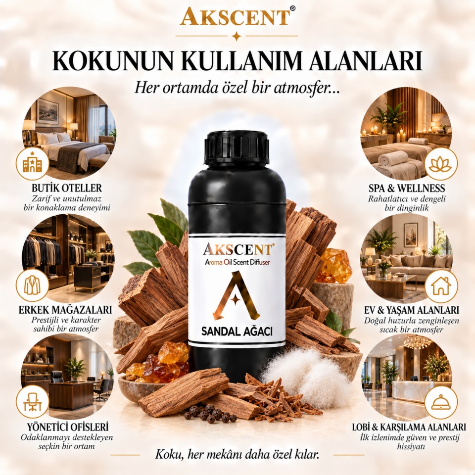 AKSCENT Sandal Ağacı Ortam Kokusu Esansı