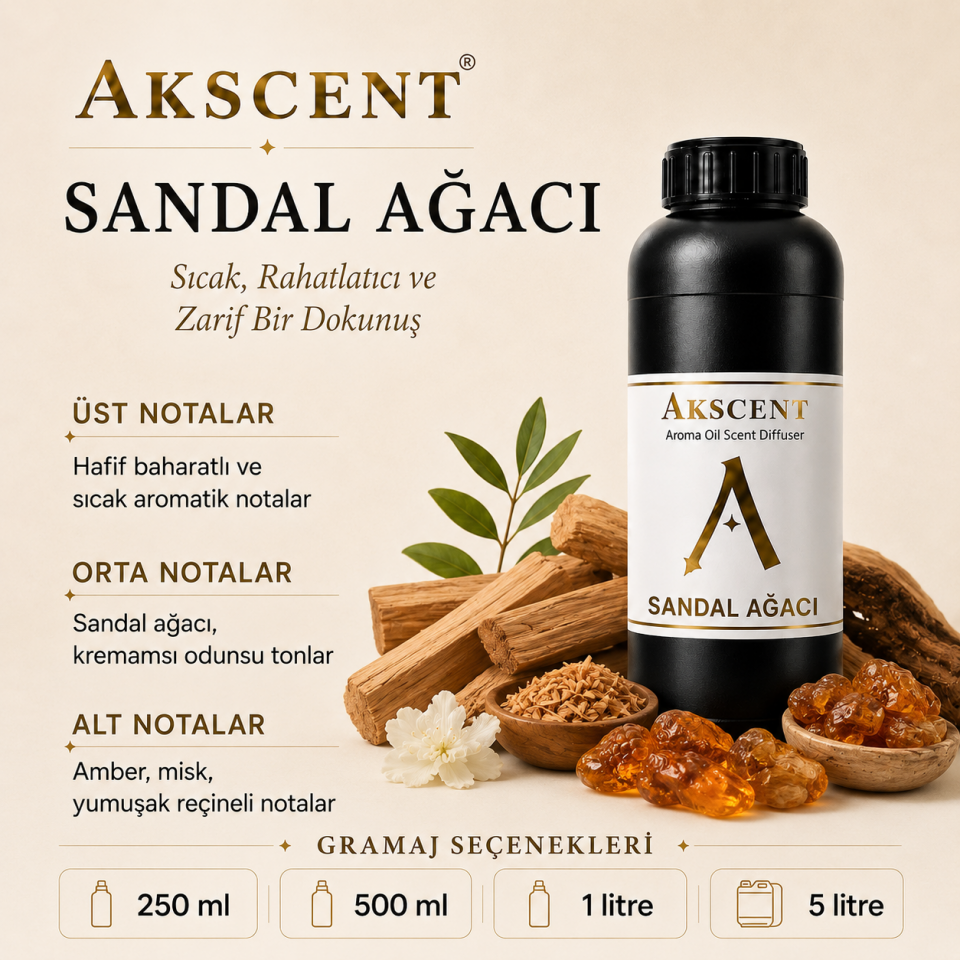 AKSCENT Sandal Ağacı Ortam Kokusu Esansı