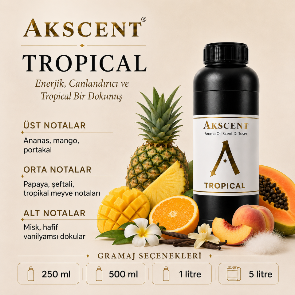 AKSCENT Tropical Ortam Kokusu Esansı