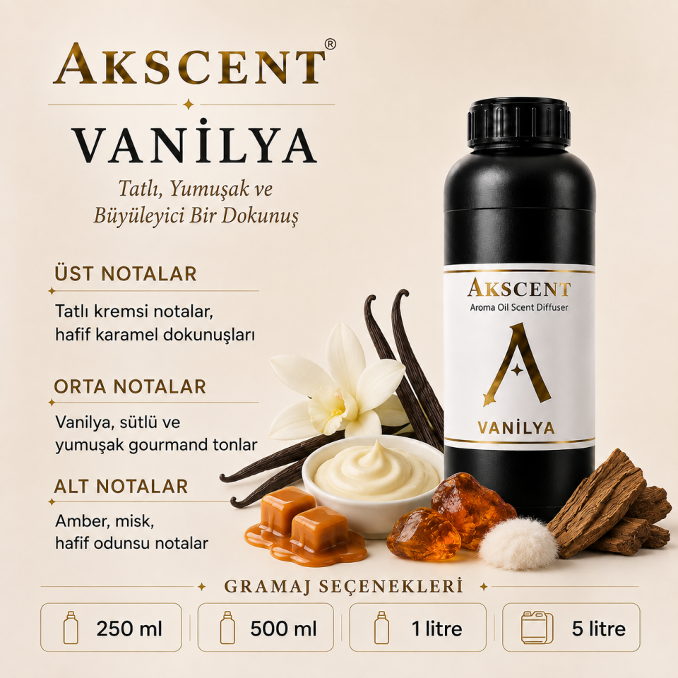 AKSCENT Vanilya Ortam Kokusu Esansı