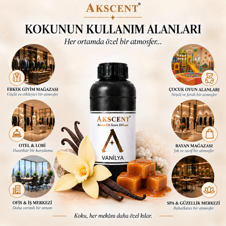 AKSCENT Vanilya Ortam Kokusu Esansı