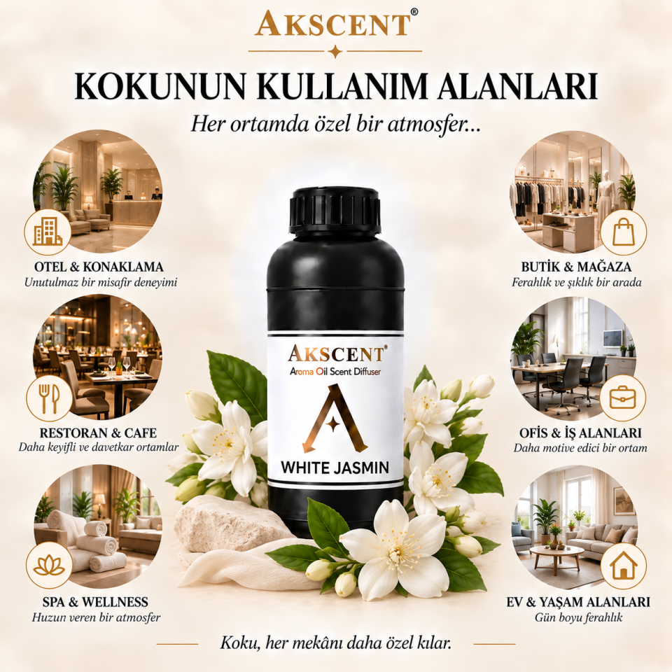 AKSCENT White Jasmin Ortam Kokusu Esansı