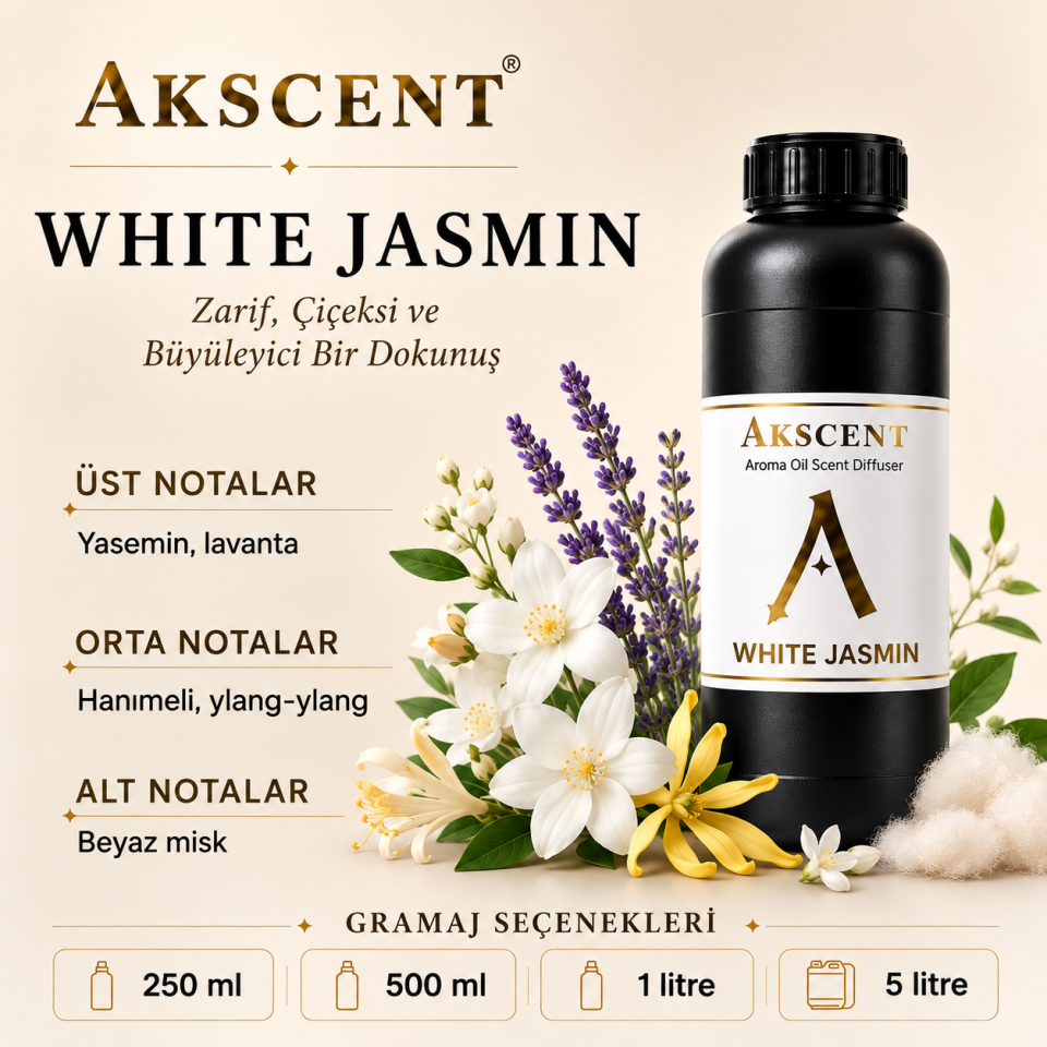 AKSCENT White Jasmin Ortam Kokusu Esansı