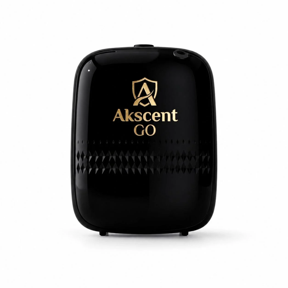 AKSCENT GO Koku Makinesi – Doluma Uygun – 180 m² Etki Alanı Siyah