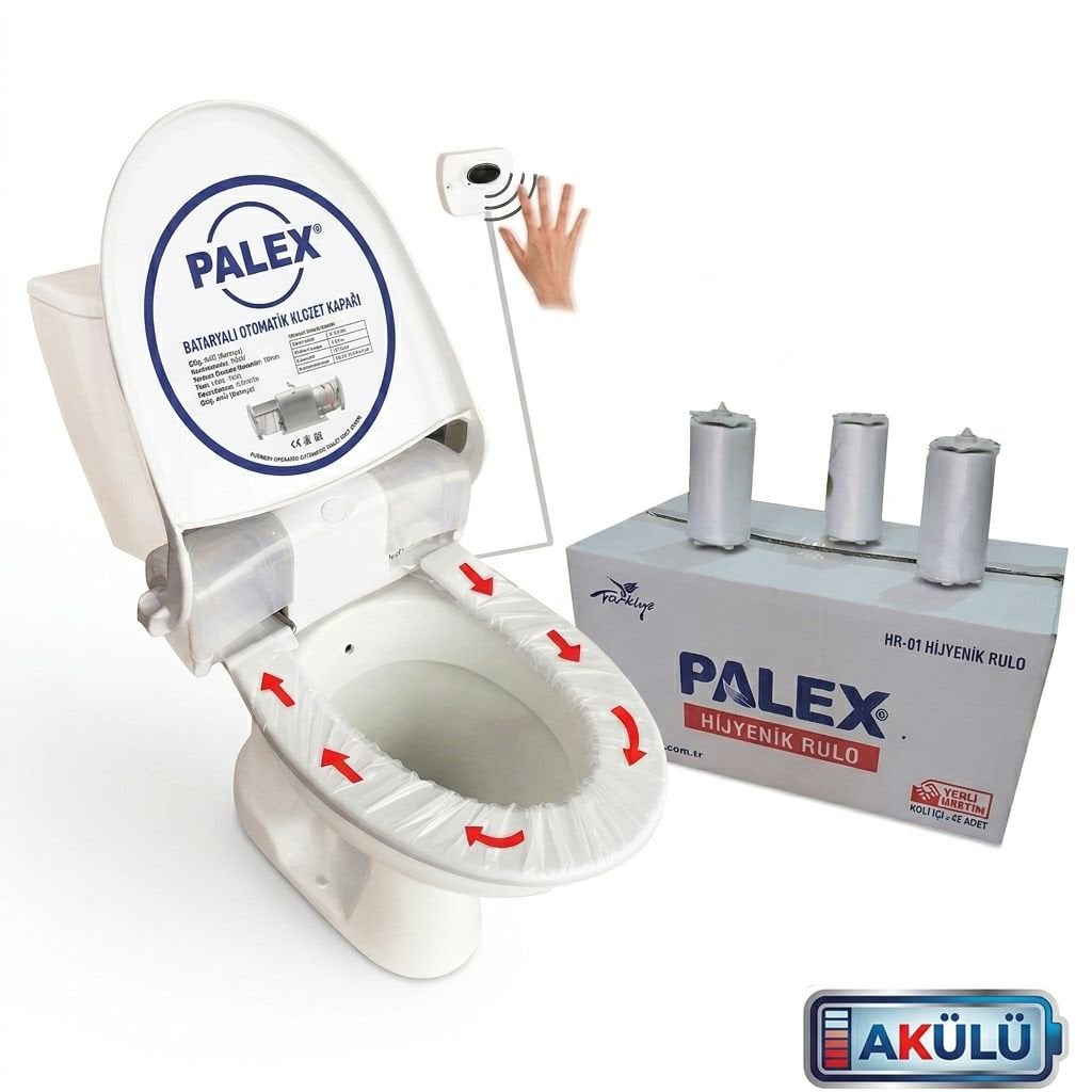 Palex Akülü Sensörlü Hijyenik Klozet Kapağı Ve 42 Adet Klozet Poşeti