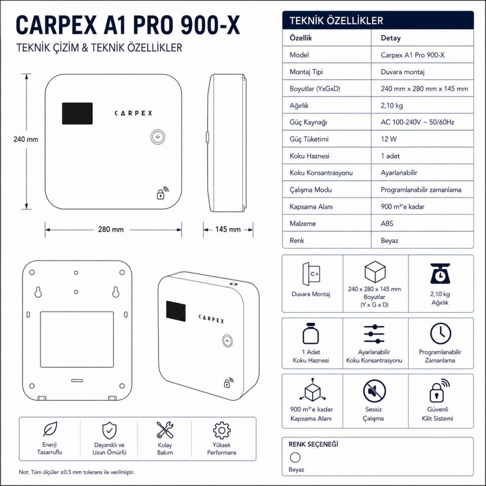 A1 Pro 900-X Koku Makinesi ve Dark Sapphire Koku Kartuşu 200 ml