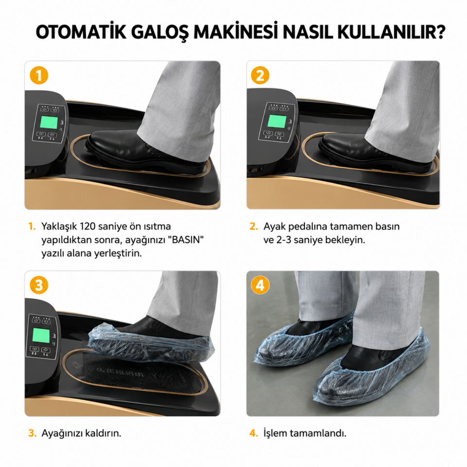 Quen Isıtmalı Galoşmatik Ayak Streç Makinesi - 500 Galoş Hediyeli