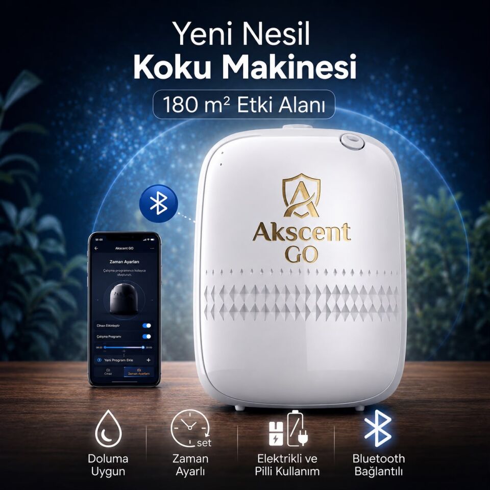 Akscent Go Koku Makinesi ve 300 ml White Tea Esans
