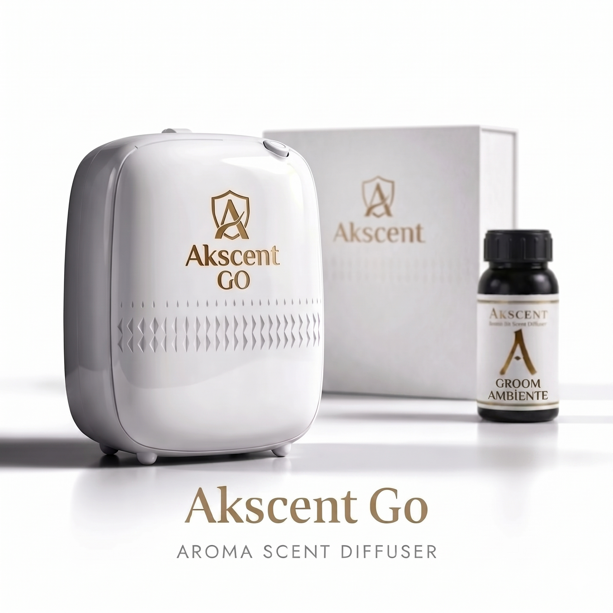 Akscent Go Koku Makinesi ve 300 ml Groom Ambiente Esans