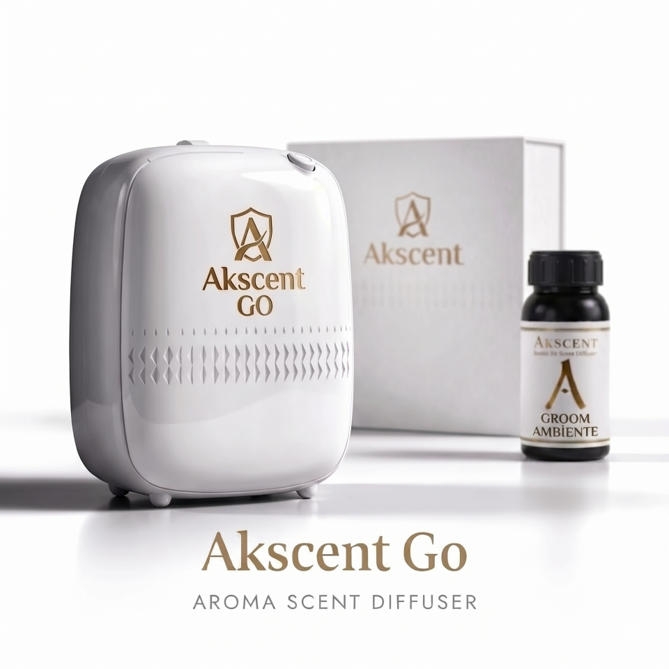 Akscent Go Koku Makinesi ve 300 ml Groom Ambiente Esans