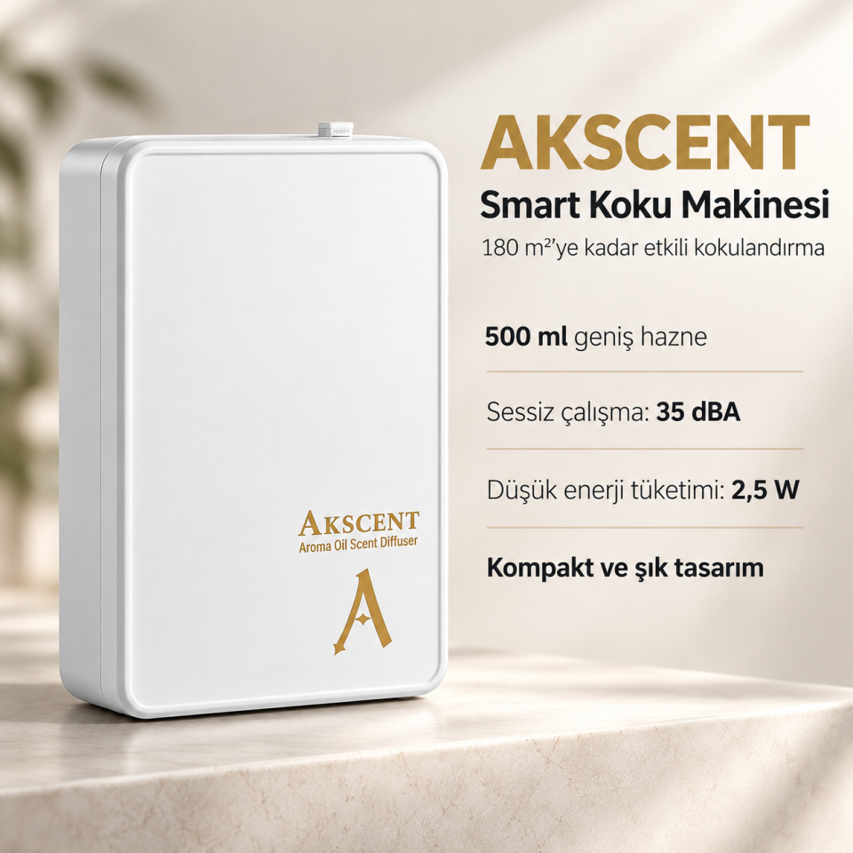 Akscent Smart Koku Makinesi - Doluma Uygun - 180 m² Etki Alanı