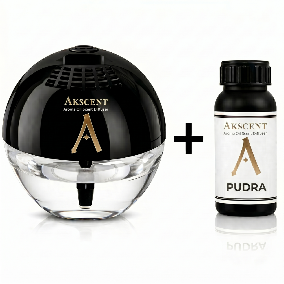 Akscent Küre Koku Makinesi ve 200 ml Pudra Esans