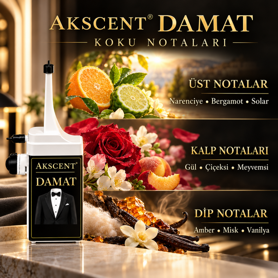Akscent Pro Koku Makinesi Koku Kartuşu 120 ml - Damat