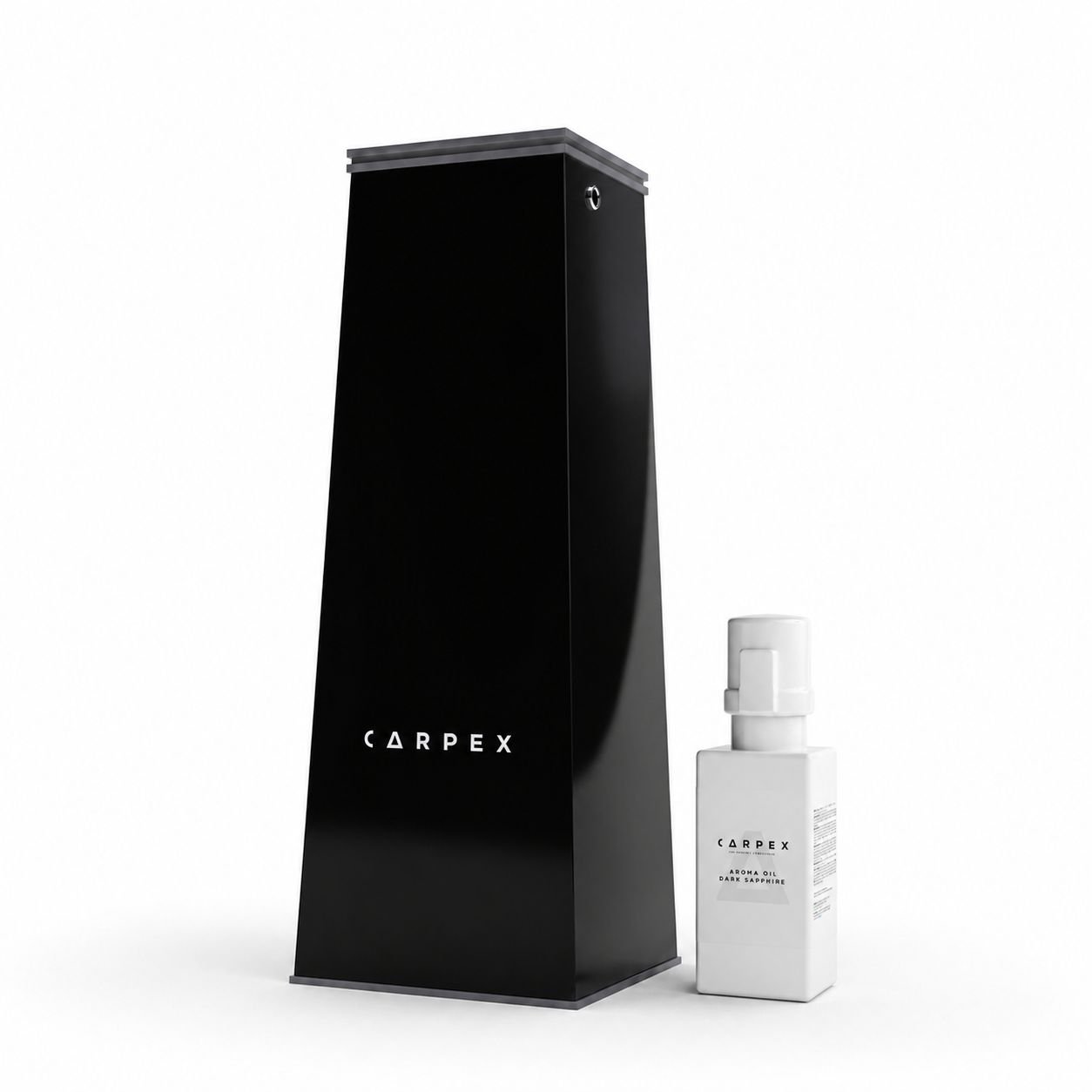 Auramax 1200S Geniş Alan Koku Makinesi + Carpex 250 ml Dark Sapphire Kartuş Set (Siyah)
