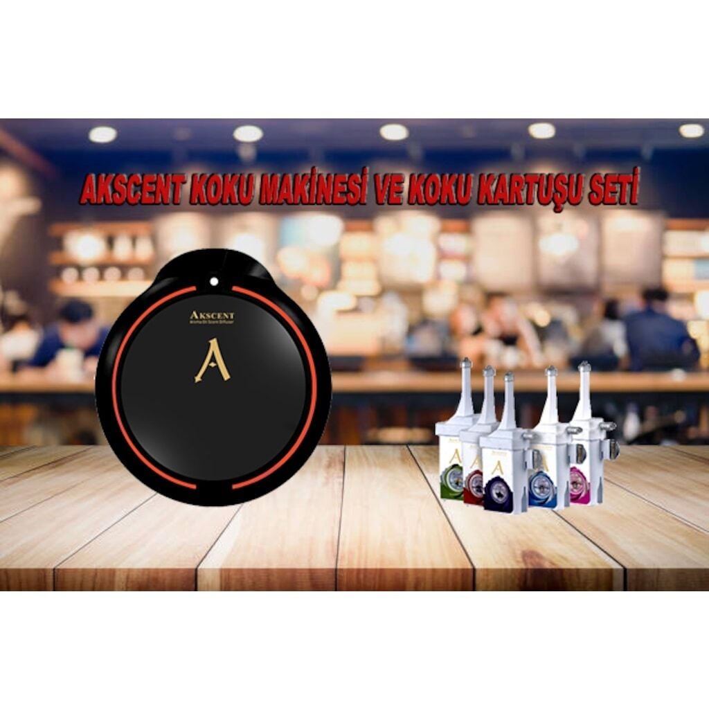 Akscent Zaman Ayarlı Koku Makinesi 400 m2 Etki Alanı ve 1 adet 135 ml Koku Kartuşu -
