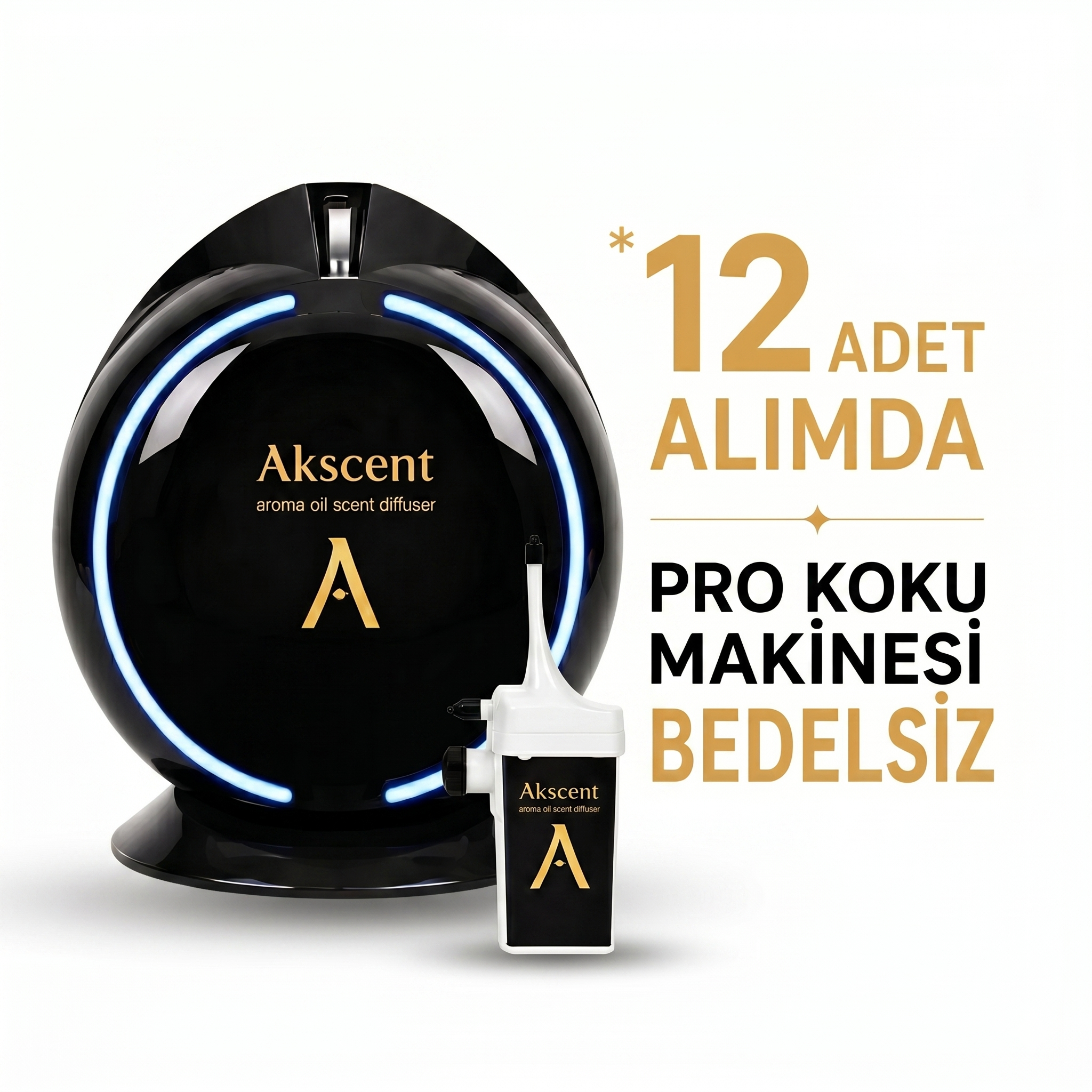 Bedelsiz Akscent Pro Koku Makinesİ | 12 Adet Koku Kartuşa Makine Hediye