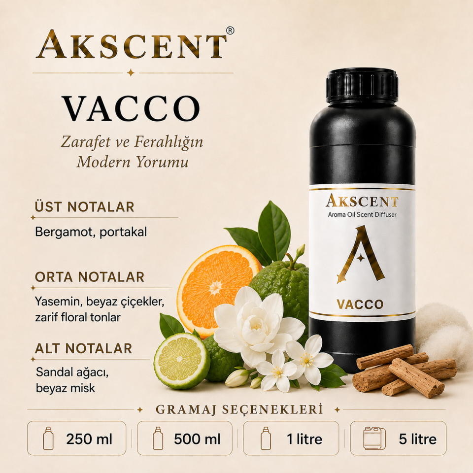 AKSCENT Vacco Ortam Kokusu Esansı