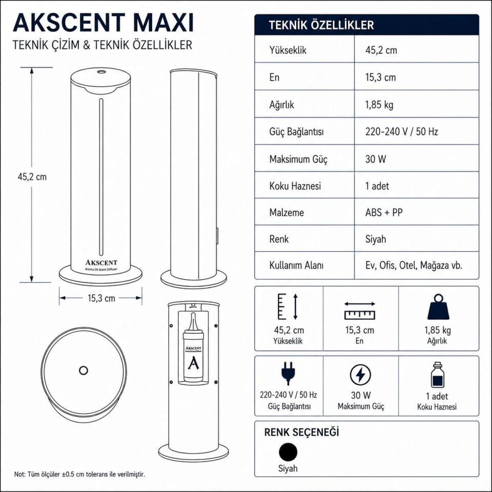 Akscent Maxi Koku Makinesi ve Vacco Koku Kartuşu 135 ml