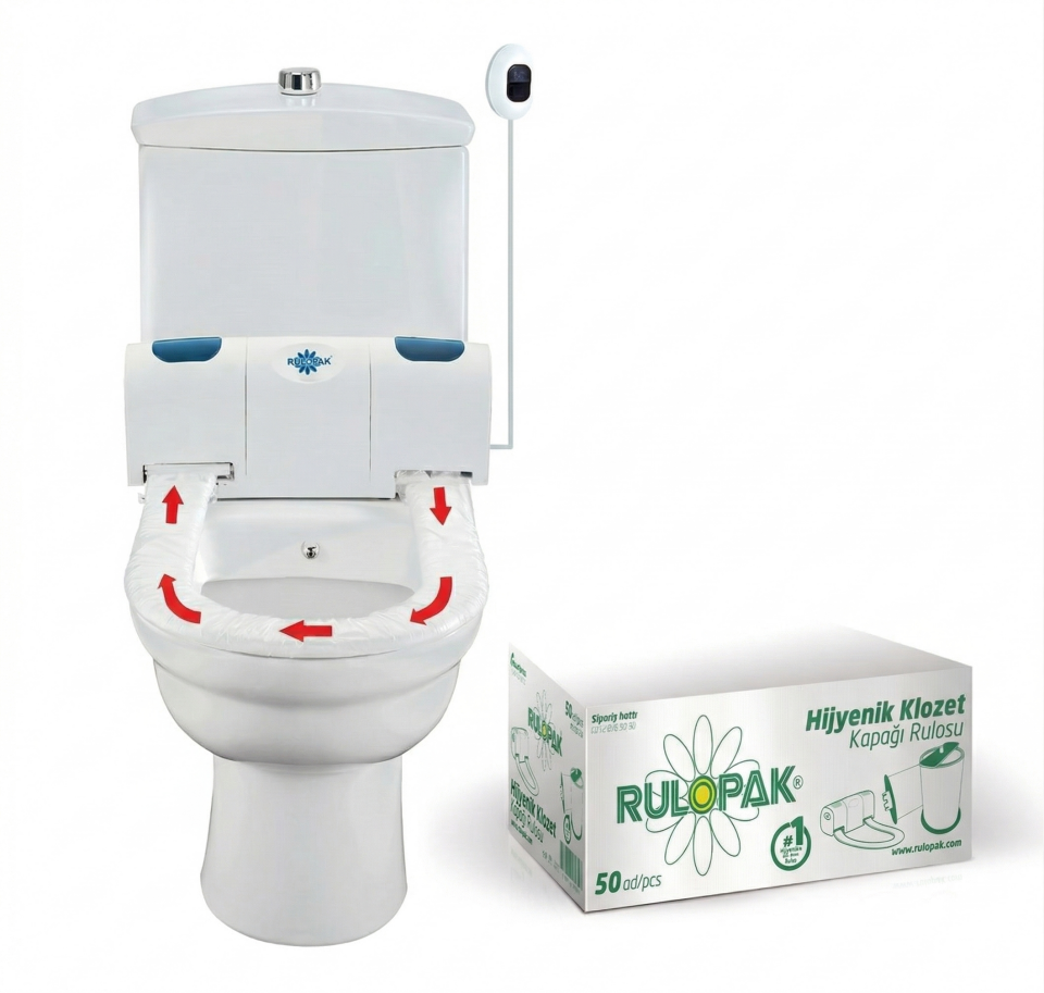 Rulopak Sensörlü Hijyenik Klozet Kapağı Ve 50 Adet Klozet Poşeti