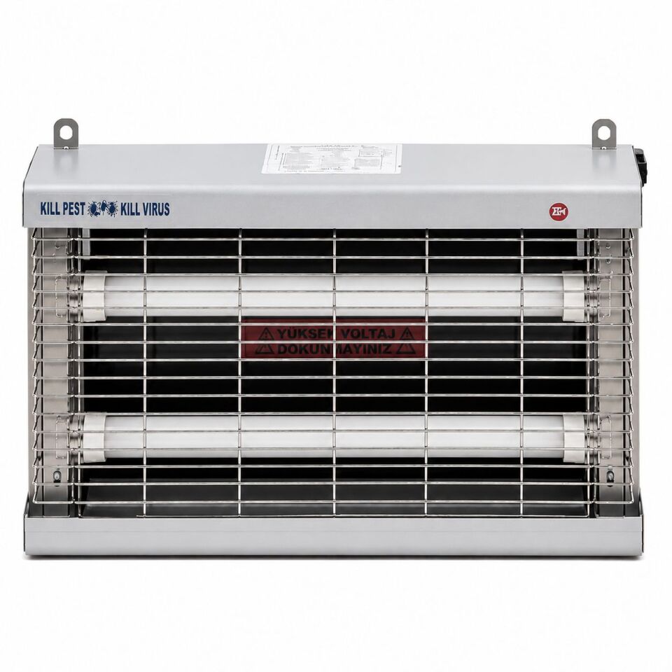 Aluminyum Yapışkan Levhalı Sinek Tutucu 4 x 18 Watt UV Lambalı - 200 m² Etki Alanı