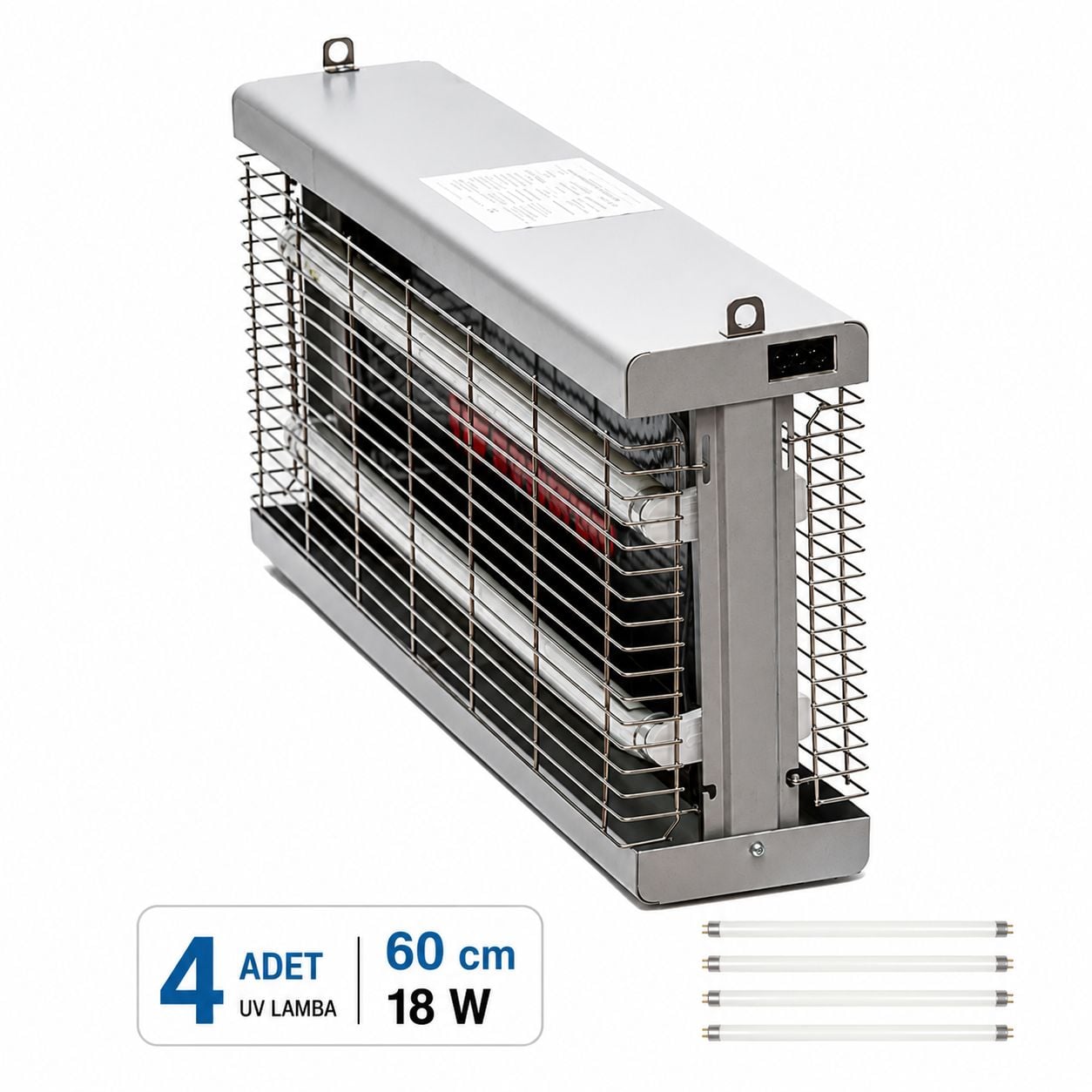 Aluminyum Yapışkan Levhalı Sinek Tutucu 4 x 18 Watt UV Lambalı - 200 m² Etki Alanı