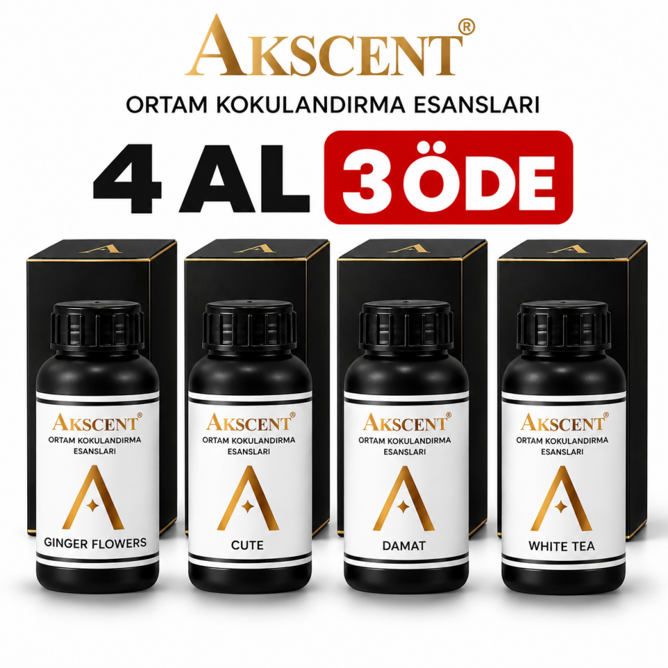Akscent 250 ml Ortam Kokulandırma Esansları – 4 Al 3 Öde