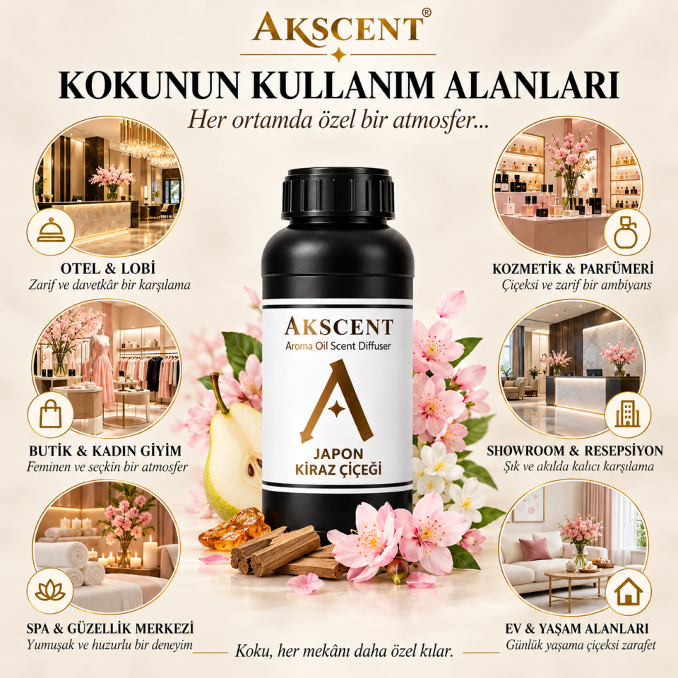 AKSCENT Japon Kiraz Çiçeği Ortam Kokusu Esansı